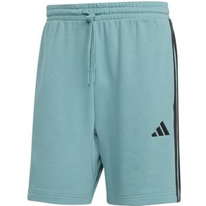 adidas Heren ESSENTIAL THREE STRIPES FRENCH TERRY SHORT, powder teal/black, S