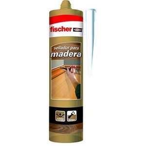 fischer Voegmiddel voor eiken, houtlijm, lakbaar en gelakbaar, elastisch en flexibel zonder siliconen en oplosmiddelen, geschikt voor houtbewerking, 300 ml