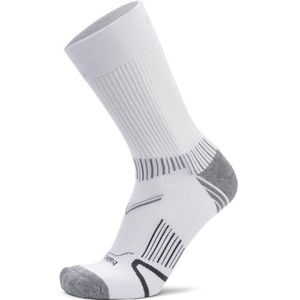 Balega Enduro Crew Hardloopsokken met boogondersteuning – comfortabel, ademend, vochtbestendig, onzichtbare naden, ergonomische pasvorm, wit, maat S (EU 36-39,5)