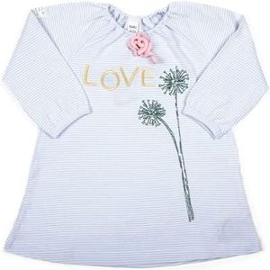 Eco by Naty Blauwe en witte gestreepte jurk 74/80