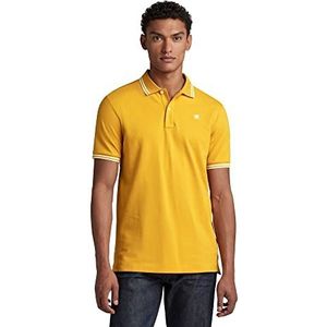 G-STAR RAW Dunda Slim Stripe Poloshirt voor heren, geel (dull yellow 5864-1213), XS, Geel (Dull Yellow 5864-1213), XS