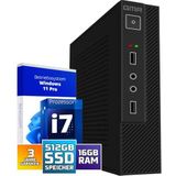 GMR - Ultra Smart Mini i7 - Office-pc - 16 GB RAM - 512 GB SSD - Windows 11 Prof - Wifi Bluetooth