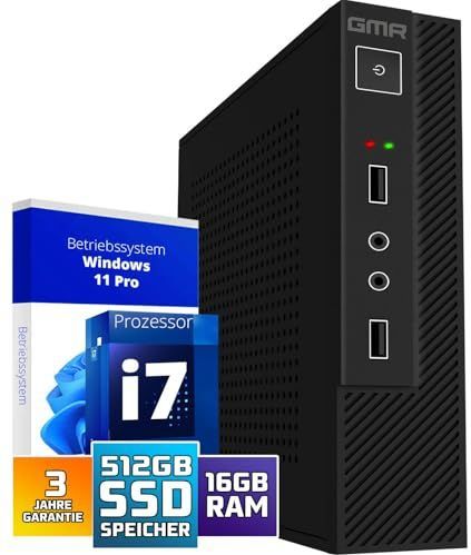 GMR - Ultra Smart Mini i7 - Office-pc - 16 GB RAM - 512 GB SSD - Windows 11 Prof - Wifi Bluetooth