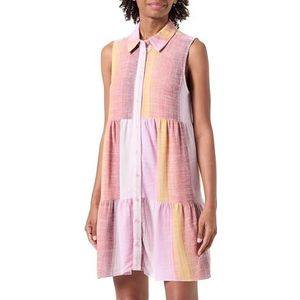 ONLY Onlsiesta S/L Linnen Bl Shirt Dress PNT Blousejurk, Pirouette/Stripes: Multi Colour, M