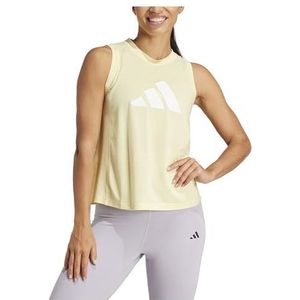 adidas Dames Train Essentials Big Performance Logo Training Tank Top, almost yellow/white, M