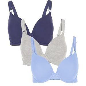 Fruit of the Loom Dames gladde katoenen T-shirt-beha ultrazacht, flexibel en onzichtbaar onder T-shirts, 85C