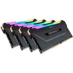 Corsair VENGEANCE RGB PRO 128 GB (4x32 GB) DDR4 3000 (PC4-24000) C16 Desktop geheugen – Zwart (CMW128GX4M4D3000C16)