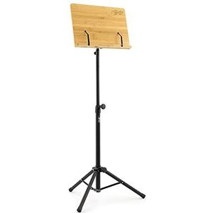 Theodore Bamboe muziekstandaard - Orkestrale houten muziekstandaard, bamboe bureaumuziekhouder met statief basis