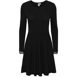 YAS - BECCO LS KNIT DRESS - Tricot Jurk - Groen - Viscose