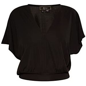 dedica dames blouseshirt, zwart, S