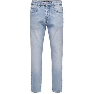 ONLY & SONS Onsyoke Tapered Lb 9684 Dot DNM Noos, blauw (light blue denim), 27W / 32L