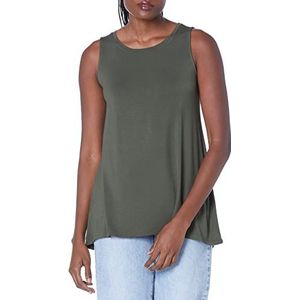 Amazon Essentials Dames Swing Vest (verkrijgbaar in grote maten), donker olijf, L