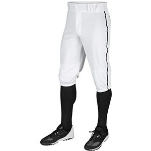 Champro Heren Triple Crown Baseball Pant Knickers met vlecht Wit/Zwart