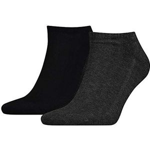 Levi's Levis 168sf Low Cut 2p sokken voor heren, meerkleurig (antraciet gemêleerd/zwart 267), 43-46 EU