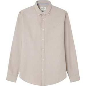 Springfield Hemd Oxford Tencel Melange met perzik, beige, XS