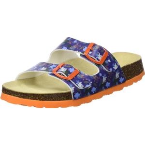 Superfit Pantoffels met voetbed voor jongens, blauw oranje 8090, 25 EU