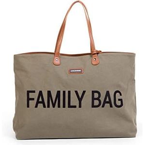 CHILDHOME, Family Bag, luiertas, reis-/weekendtas, Grote Inhoud, inclusief afneembaar tasje, kaki