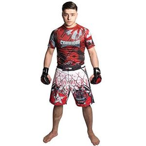 MMA-shorts""Samurai I"", wit-rood, L