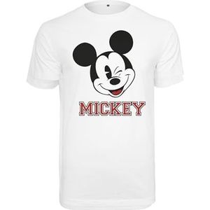 MERCHCODE Disney Micky Mouse T-shirt voor heren, Mickey Mouse College Tee met motief
