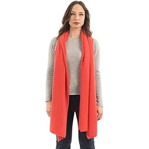 Dalle Piane Cashmere - Stola van gemengd kasjmier - Made in Italy - Dames, Kleur: Oranje, Eén grootte