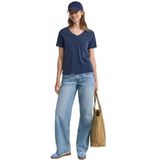 REG - SUNFADED SS V-hals T-shirt - Persian Blue