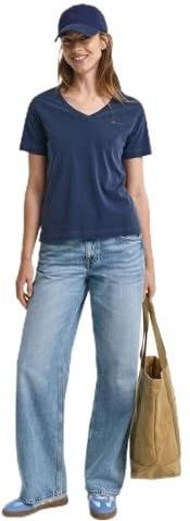 REG - SUNFADED SS V-hals T-shirt - Persian Blue