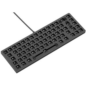 Glorious Gaming GMMK 2 Compact 65% Barebones (alleen frame) - Mechanisch gamingtoetsenbordframe, compacte TKL-maat (65%), aluminium, aanpasbaar, RGB per toets, internationaal / ISO / lay-out - zwart