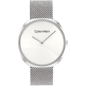 Calvin Klein Analoog kwartshorloge voor dames met roestvrijstalen armband, Wit, Eén maat, Armband