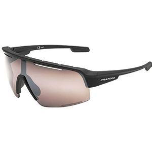 Cratoni C-MATIC COLOR+ SPORT fietsbril sportbril zonnebril high-definition glas (zwart zilver)