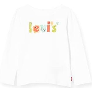 Levi's Kids Baby Meisjes Lvg Graphic T-shirt met lange mouwen, Kleur: wit, 24 Maanden