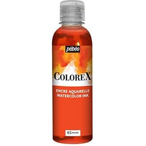 Pébéo - Colorex inkt Colorex 250 ml oranje - Colorex aquarel inkt Pébéo - oranje inkt voor fluweelachtige weergave - multi-tool tekeninkt voor alle ondergronden - 250 ml - oranje