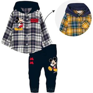 Disney DIS MFB 5112C428-S1-3M, 2-delige set sweater + broek (3 tot 23 maanden), Mickey, zacht en warm: sweatshirt + joggingbroek, gemengd patroon, voor meisjes en jongens, model DIS MFB 5112C428-S1-3M