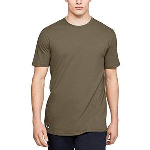 Under Armour Tac Katoen T-shirt Man Korte mouw, Federal Tan (499) / donker marineblauw, XL, Federal Tan (499) / Donkermarineblauw, XL, Federal Tan (499) / donker marineblauw, XL
