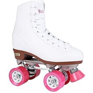 Chicago Klassieke rolschaatsen voor dames en meisjes, premium witte quad-ijsschaatsen