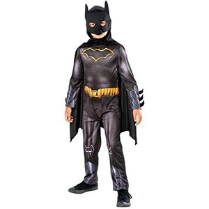 Rubies Batman-kostuum voor kinderen, Green Collection, duurzaam kostuum, jumpsuit met cape en masker, officiële DC strips voor Halloween, carnaval, Kerstmis en verjaardag