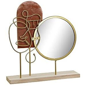 DKD decoratiefiguur Home Decor spiegel metaal (28 x 7 x 31 cm)