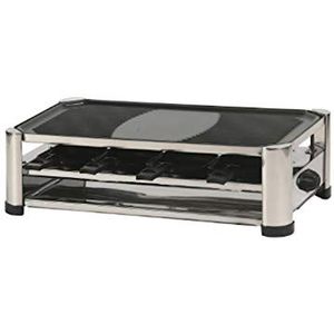 Ohmex OHM-GRIL-4500-3-in-1-1500 Watt raclette voor 8 personen, afneembare plaat voor grill/crèpe-thermostaat verstelbaar