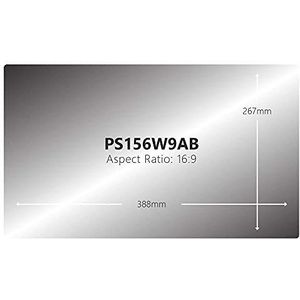 V7 PS156W9AB Zelfklevende privacyfolie, anti-meekijkfilter met blauwlichtreductie, 15,6 inch voor notebooks en laptop