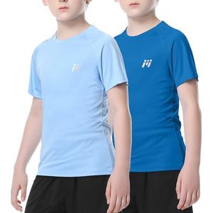 MEETWEE Jongens Rash Guard Korte Mouw Kids Zwemshirt UV Bescherming UPF 50
