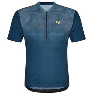Ziener NEMIC Fietsshirt voor heren, mountainbike, racefiets, ademend, sneldrogend, elastisch, korte mouwen, blauw (hale navy), maat 52