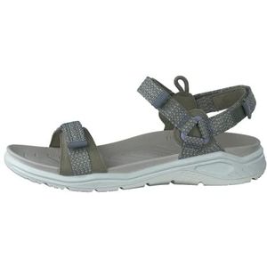 ECCO X-trinsic platte sandalen voor dames, enkelriempje, Groen Vetiver Vetiver, 37 EU