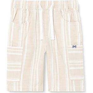 United Colors of Benetton Bermuda 4JKCC901U Shorts, beige en wit 920, S Kids, Strepen beige en wit 920, 120 cm