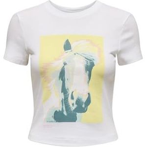 Onlpenny S/S Animal Top Box JRS, wit (bright white), S