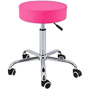 QUIRUMED Kruk, verchroomd, 5 wielen, roze