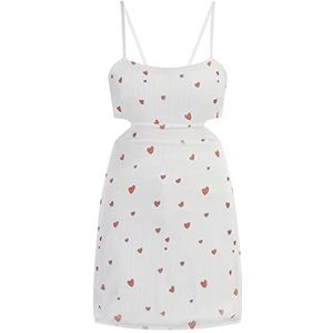 OCY Mini-jurk voor dames, Wit meerkleurig, L