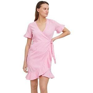 VERO MODA Jurk voor dames, Prisma Roze/Aop: Kleine Stippen, S
