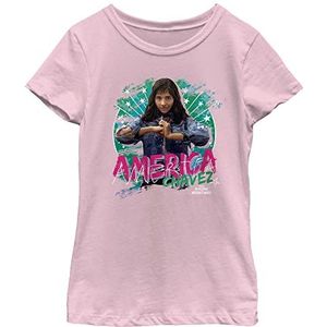 Marvel Little, Big Dr. Strange in The Multiverse of Madness Chavez Hero Graphic Girls Short Sleeve Tee Shirt, Light Pink, X-Large, Rosa, XL