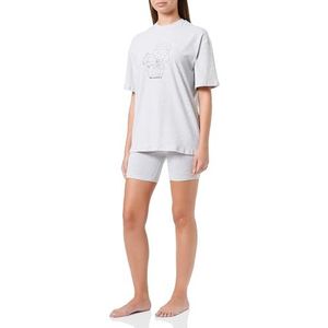 KARL LAGERFELD Pajama Set voor dames, grijs/zwart, S