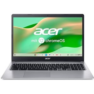 Acer Chromebook 315 (CB315-3H-C0AY) -laptop | 15,6"" FHD-scherm | Intel Celeron N4120 | 4 GB RAM | 128 GB eMMC | Intel UHD Graphics 600 | Google ChromeOS | Zilver | QWERTZ-indeling