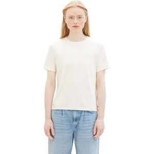 TOM TAILOR Denim T-shirt voor dames, 10348 - Gardenia White, XS